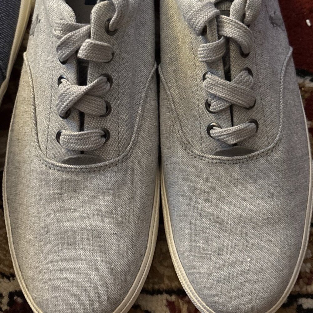 Polo Ralph Lauren Shoes Mens 11D GREY Vaughn Saddle Sneakers STYLE: 354560